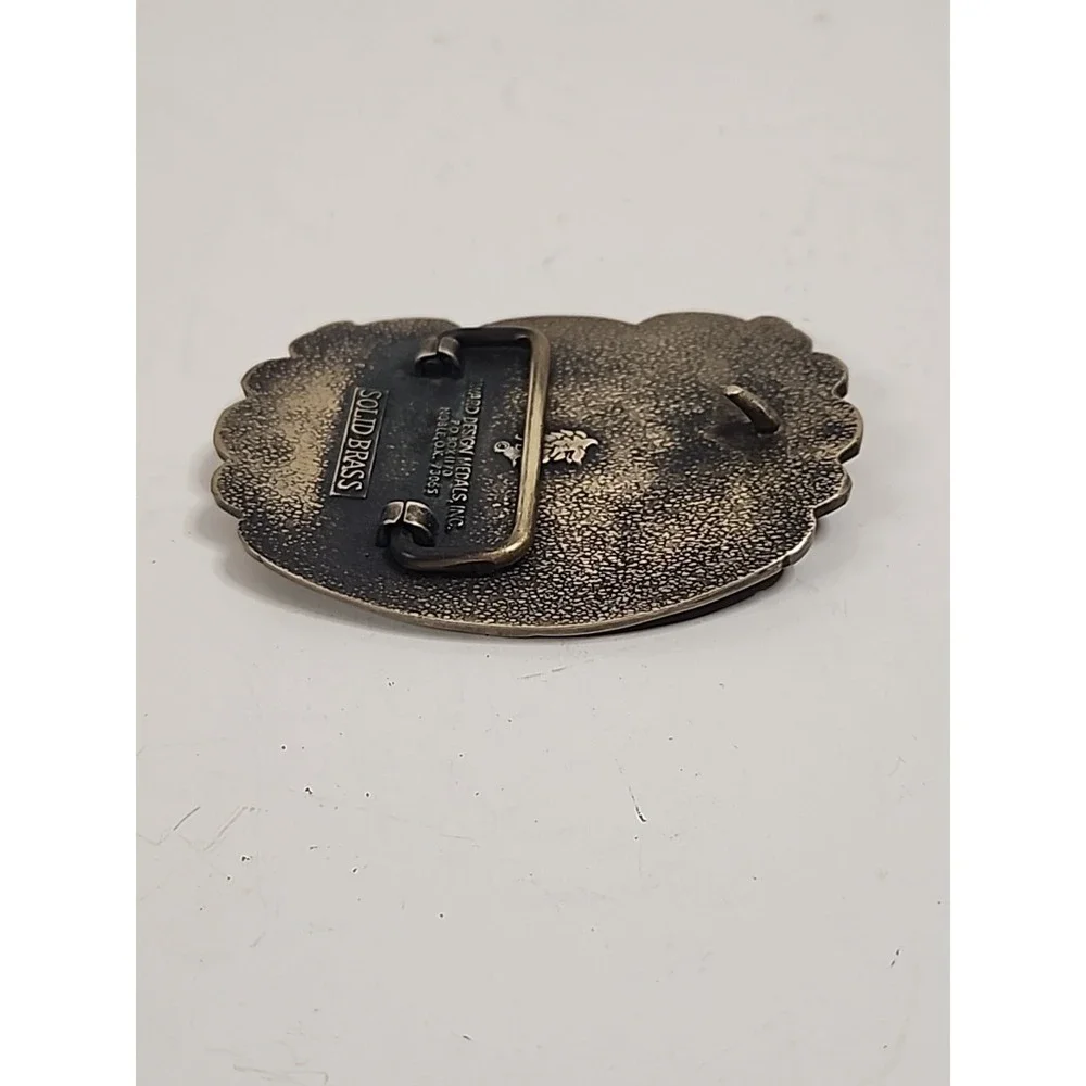 Vintage Article II The Right To Bear Arms‎ Solid Brass Belt Buckle 3.5